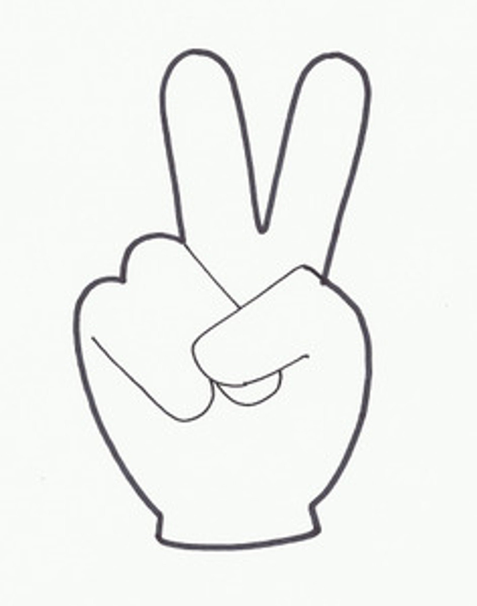 How To Draw A Peace Sign Hand Step By Step